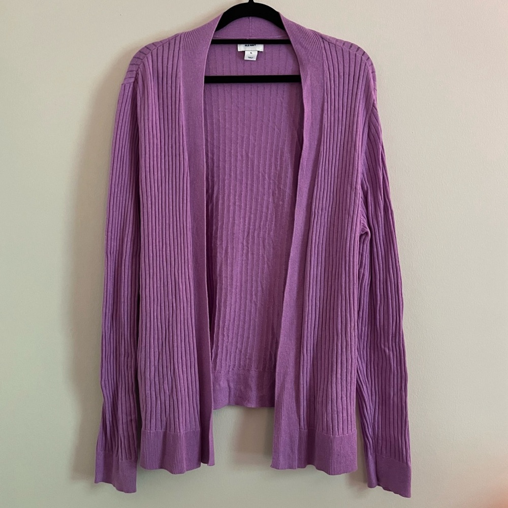 *3 for $10* open front sheer stripe cardigan